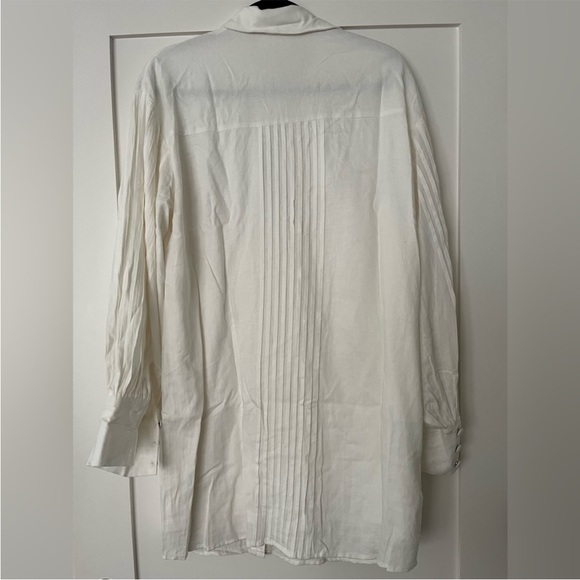 Petal and Pup Mia Long Sleeve Shirt Dress - White - Picture 14 of 14